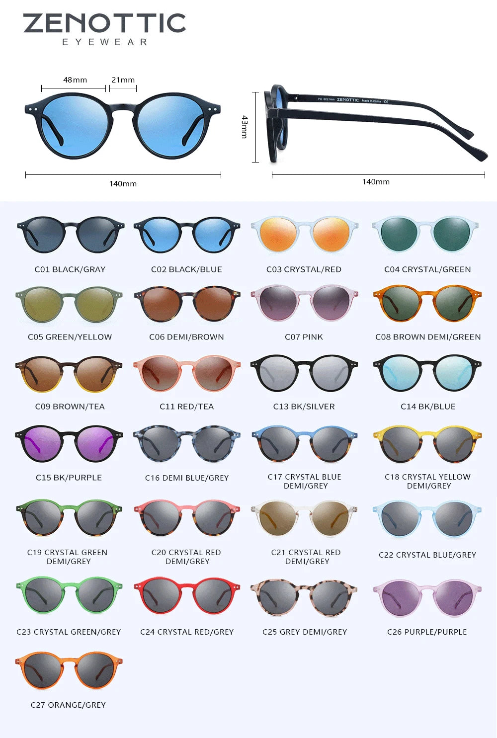 Óculos de Sol masculino Retro Wave Sunglasses