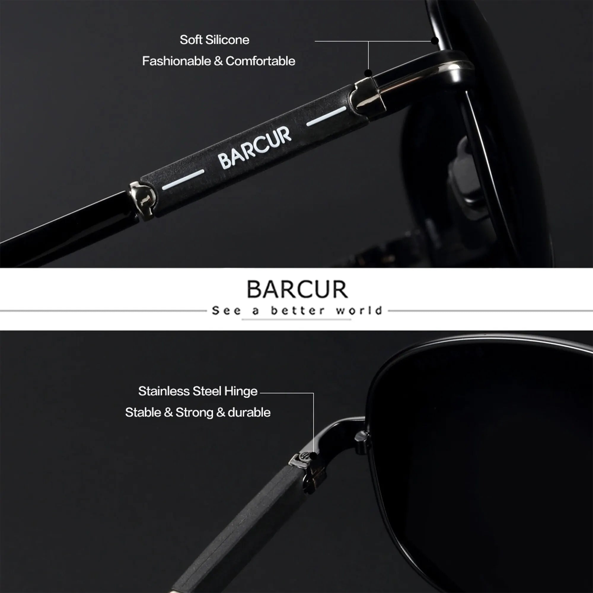 Óulos de Sol masculino BARCUR AVIATOR